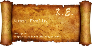 Kuszi Evelin névjegykártya