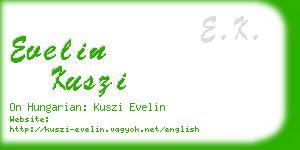 evelin kuszi business card